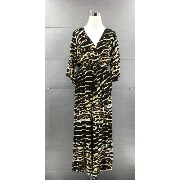 Jaase Women's‎ Leopard Wide Leg Jumpsuit Size S - Picture 1 of 7